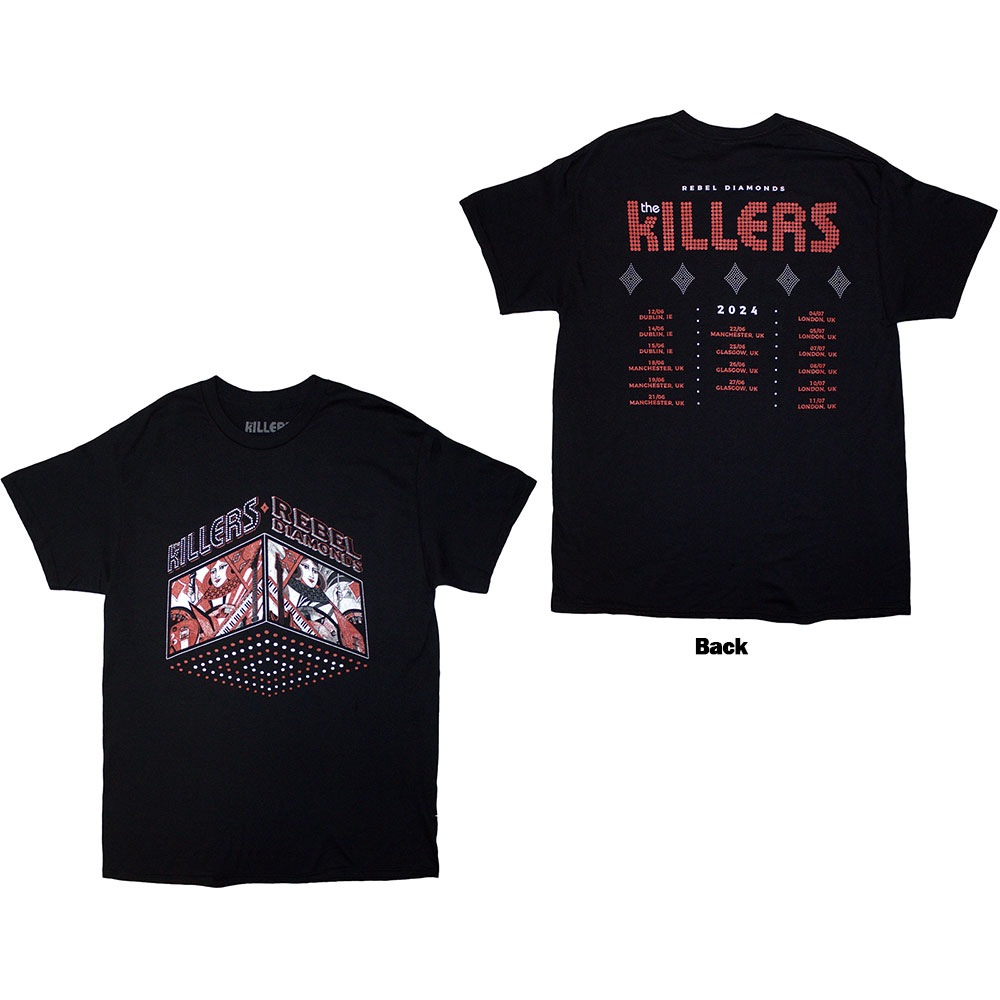 The Killers - Tour '24 Rebel Diamonds Heren Tshirt - Zwart